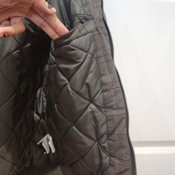 Olive-grey-brown bomber coat - Picture 4 of 9